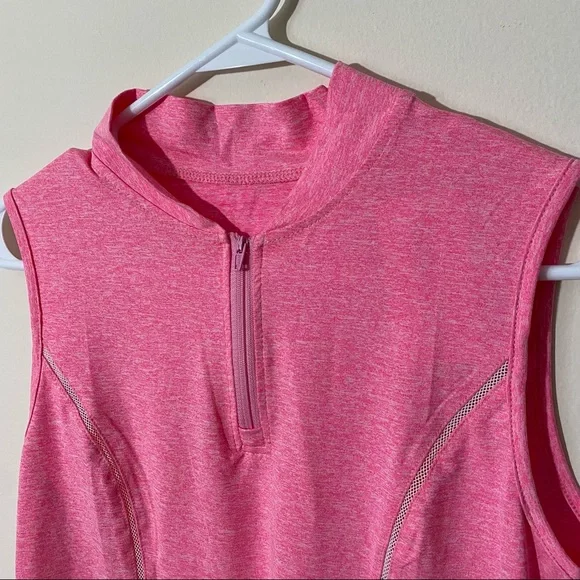WOWENY Women’s Pink 1/4 Zip Golf Tank M - Picture 3 of 11